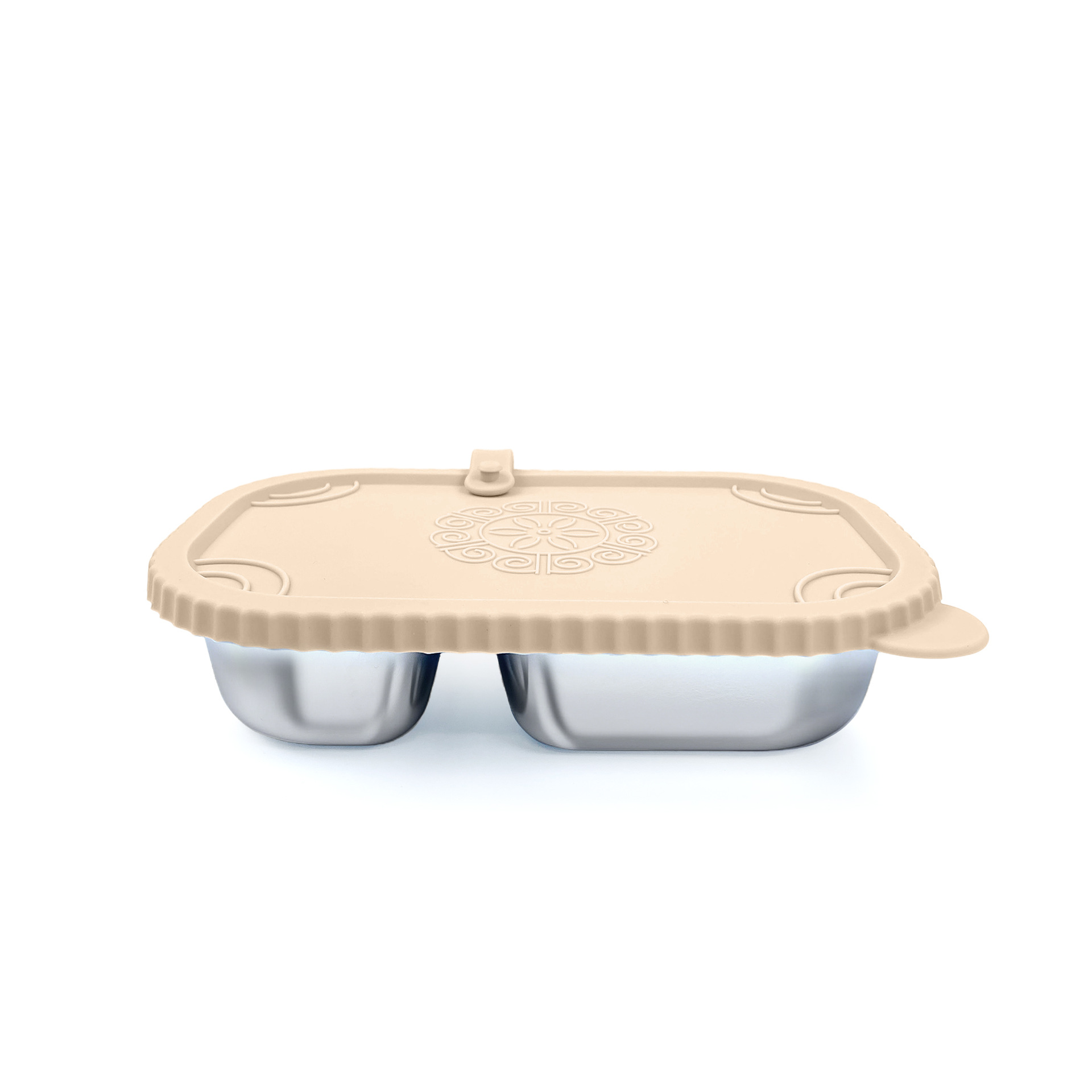 contenedor de bocadillos de silicona caja de conservación de bocadillos de silicona 304 caja de salsa de acero inoxidable