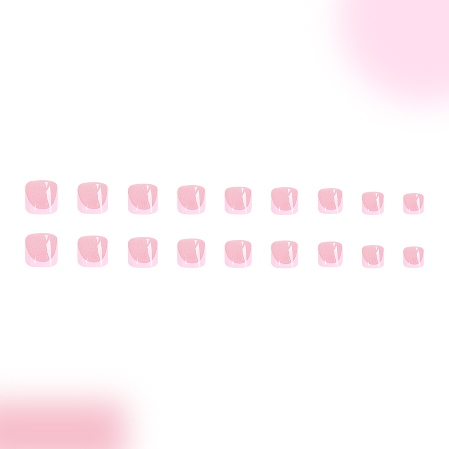 Toenail Nail Nail Sticker French Wearing Nail Pink Gommel Simple Temperament Joker European and American Foreign Trade ins24 Pieces_voghion.com