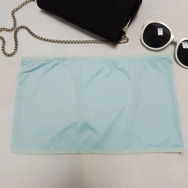 Milk silk light blue flat mouth