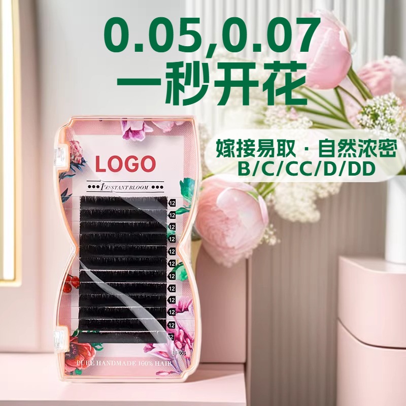 Qingdao, pestañas falsas europeas y estadounidenses, pestañas densas y florecientes en un segundo, pestañas de injerto suave, pestañas injerto transfronterizas, para la tienda de pestañas especiales