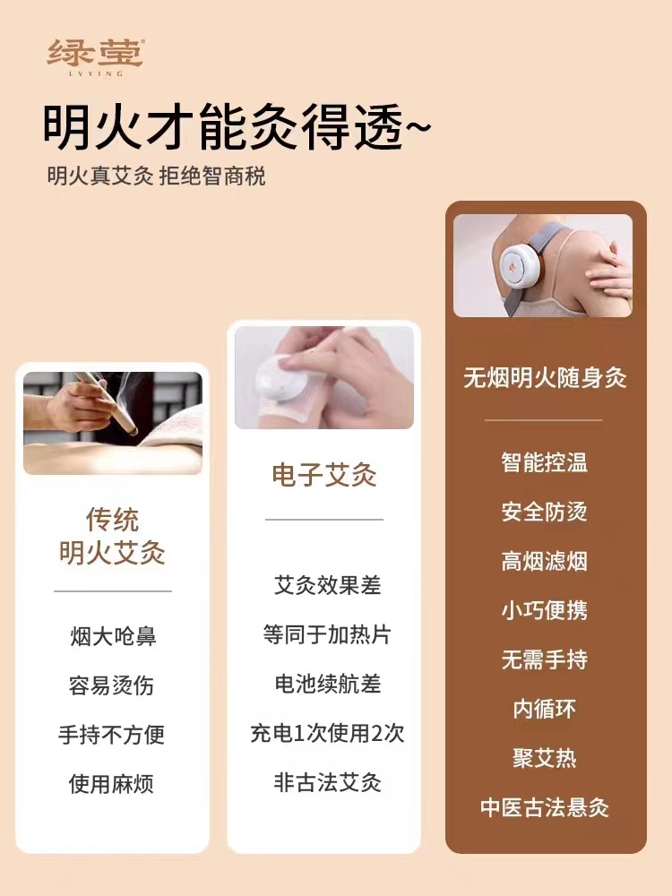 Portable Moxibustion Box Smokeless Moxa Warmer Home Body Care Device with Moxa Sticks preparation