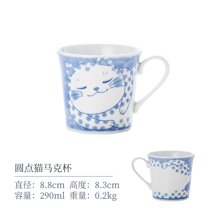 Кружка «Кошка» в горошек