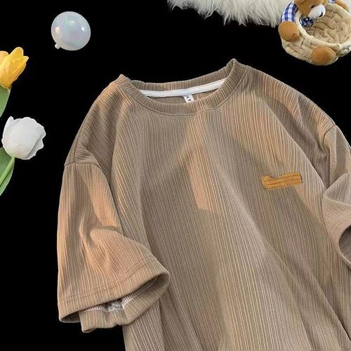 Summer Men's Casual Simple All-Match Short-Sleeve T-Shirt | Men's Trendy Cool-Feel, Quick-Dry, Breathable, and Comfortable Short-Sleeve Top