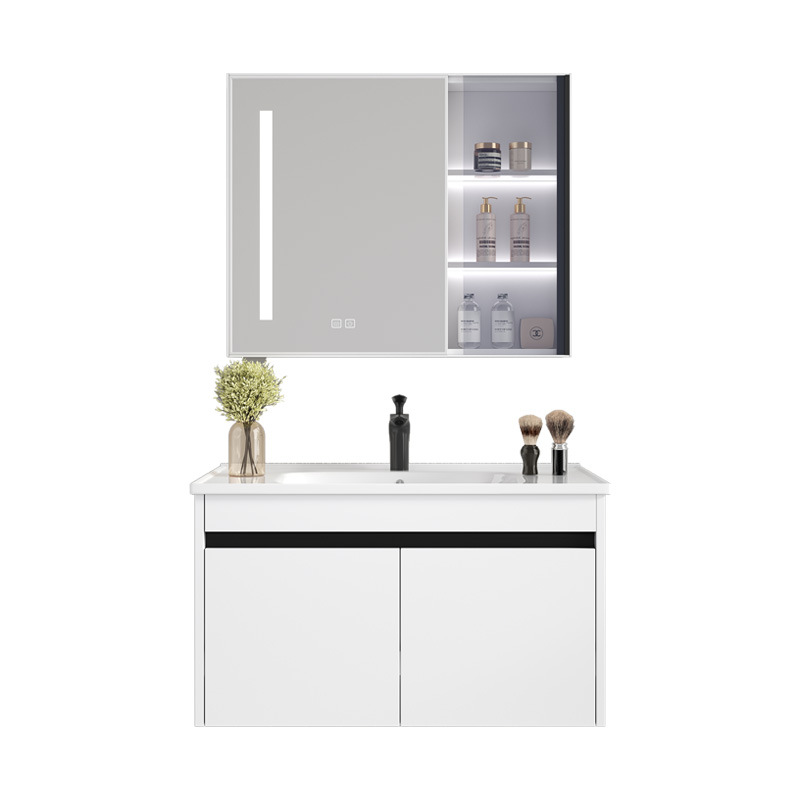 Panal de aleación de aluminio gabinete de baño de cerámica cuenca integrada espacio de baño de aluminio lavabo lavado tabla combinación