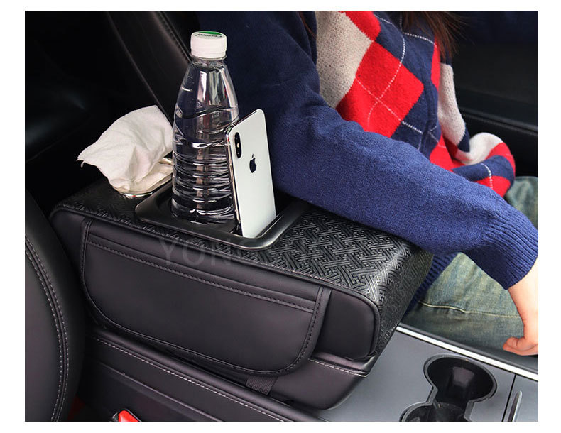 Car Armrest Box Pad Universal Storage Bag Tissue Holder