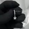 Super sparkly diamond star earrings single piece