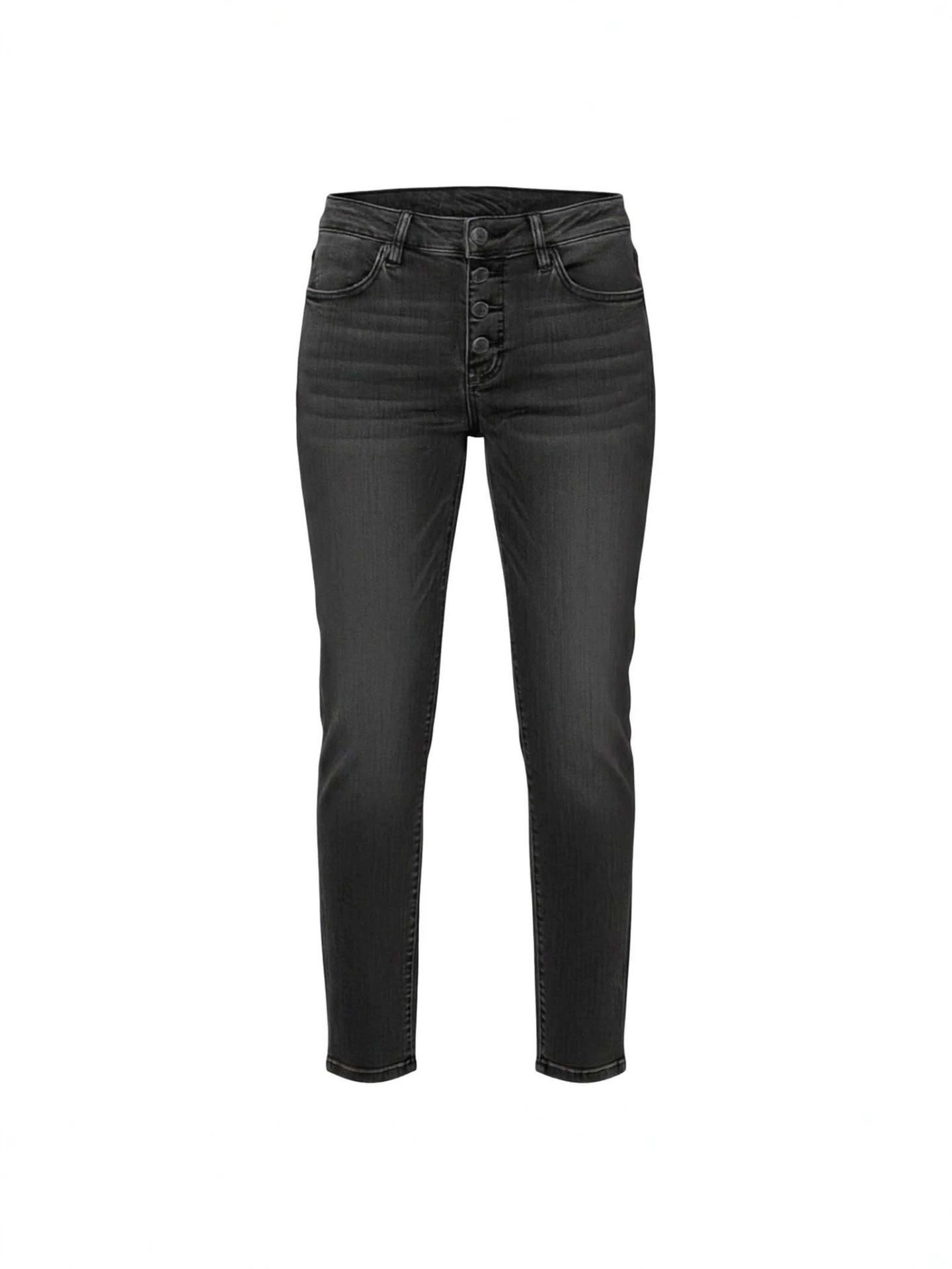 Jeans Rectos de Tiro Alto para Mujer, Mezclilla de Algodón, Sin Elasticidad, para Uso Casual