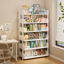 书架落地置物架客厅家用一体靠墙铁艺多层收纳架子书桌旁简易书柜