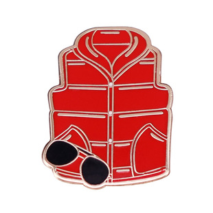 Red Vest and Sunglasses Brooch Back to the Future Martin Coat Badge Sci-Fi Comedy Inspired Pin