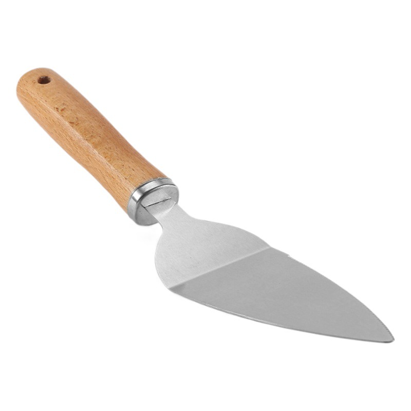 Stainless steel pizza roller knife pizza cutter round single wheel Pancake knife pizza triangle cheese knife cake shovel