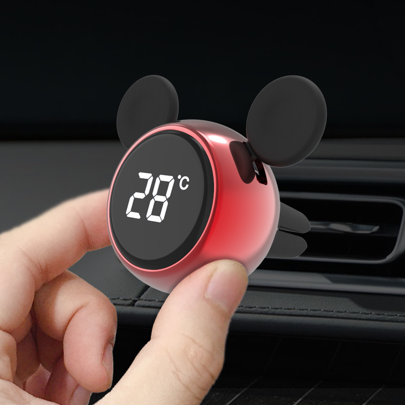 Car Aromatherapy Smart Touch Screen Temperature Display Creative Air Outlet Ornaments Cartoon Decoration Car Perfume