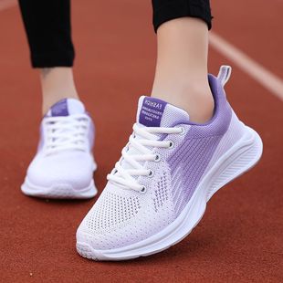 Women's shoes spring and autumn mesh running shoes flat heel casual women's shoes factory direct sales support one-piece delivery