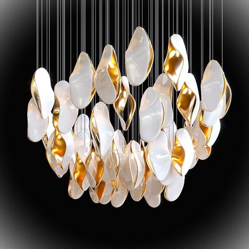 定制酒店宴会厅工厂吊灯别墅复式楼会所包间展厅艺术陶瓷造型灯具