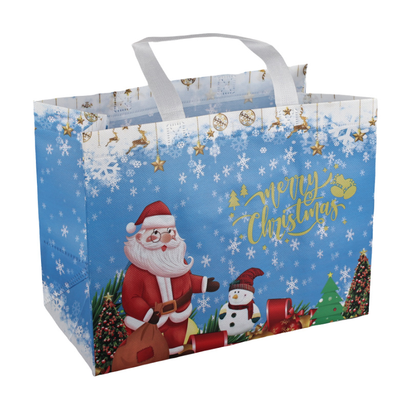Bolso no tejido de Navidad bolso de mano logotipo personalizado gran película de dibujos animados transfronterizos alta sensación bolsa de embalaje de regalo