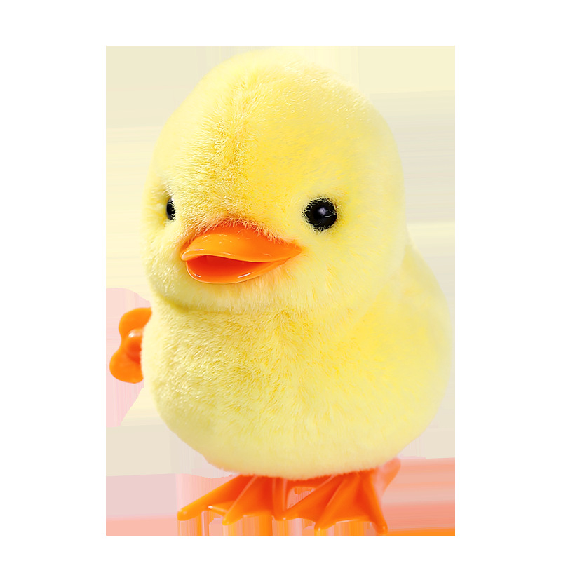Pollo amarillo juguete de peluche muñeca de simulación pollo bebé puede correr lindo salto gallo niño pato amarillo