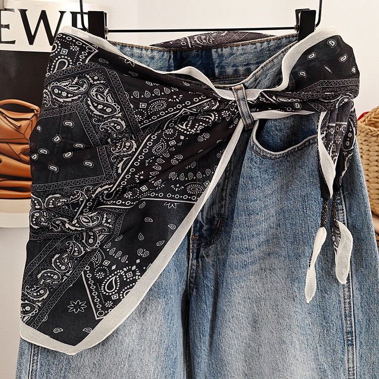 Seidenschal Im Ethno-stil Für Damen Als Taillengürtel Tuch_voghion.com