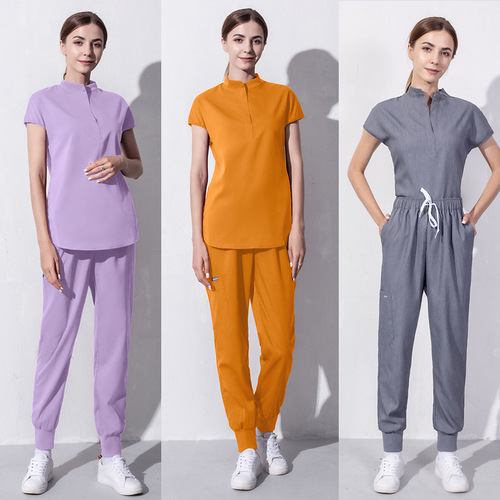 High-end surgical clothes, dental operating room hand wash clothes, elastic women's hand scrub clothes, doctor and nurse oral work clothes set