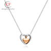 Chain for key bag  heart-shaped heart shaped, pendant stainless steel, accessory, necklace, simple and elegant design