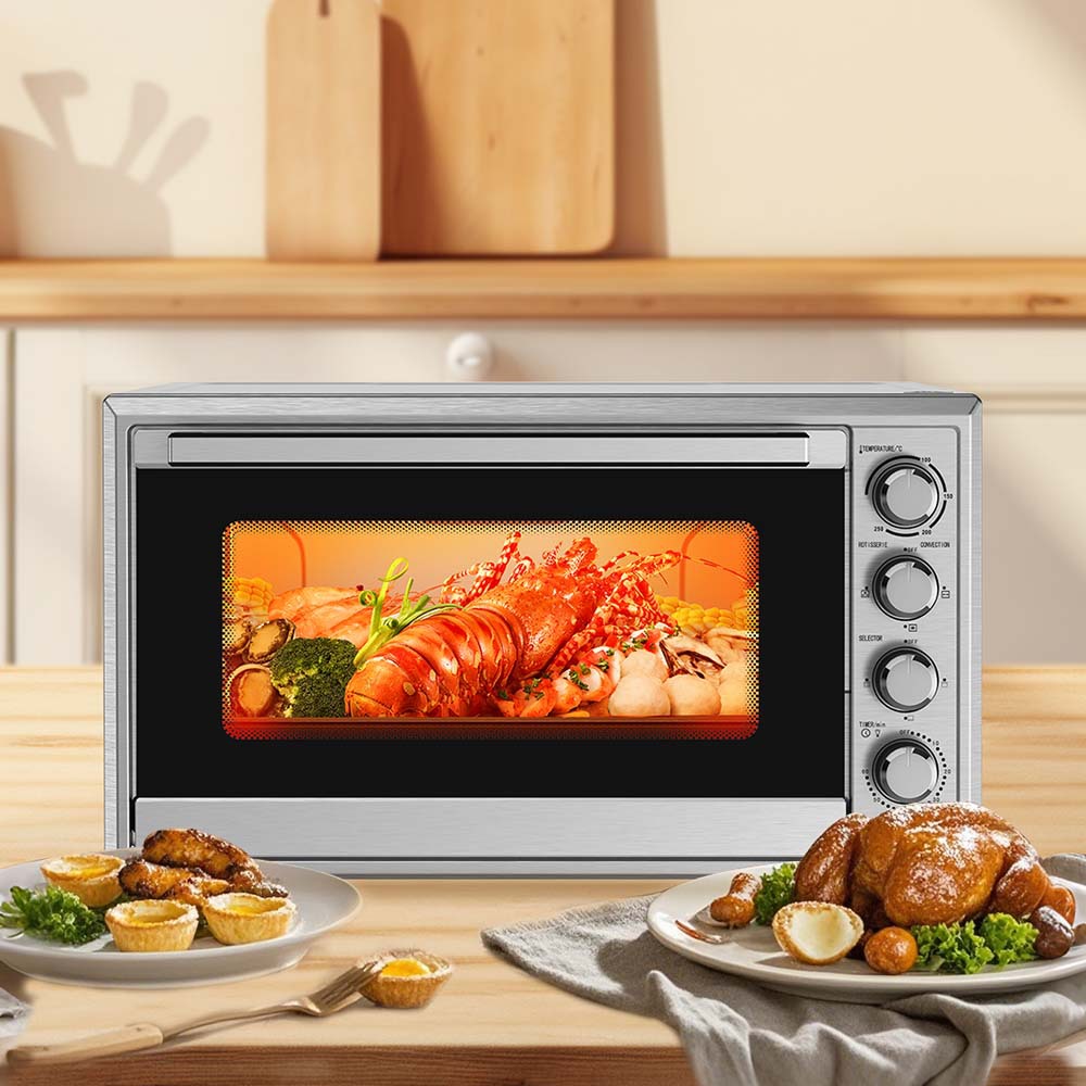 Winningstar comercio exterior exclusivamente para 60L pollo asado asado asado pizza pequeño horno de vidrio multifuncional para el hogar