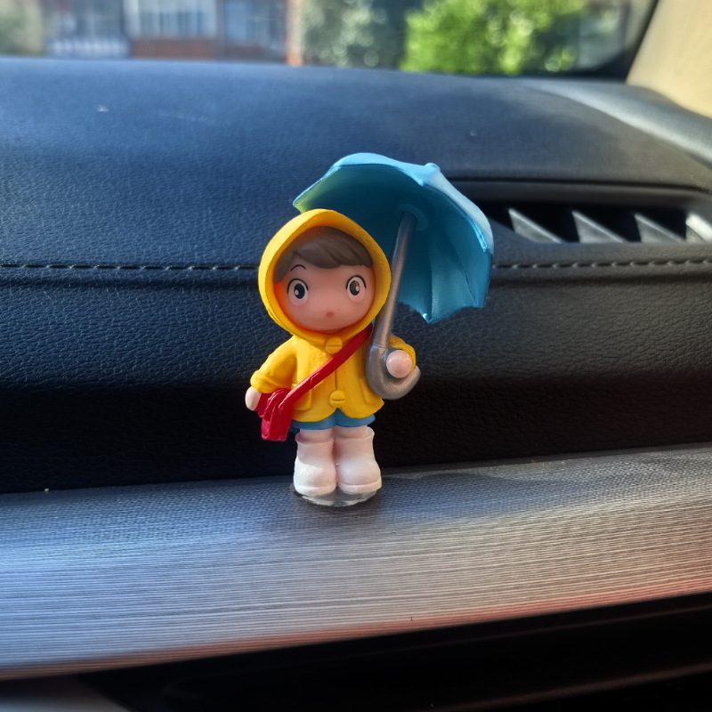 Lindo paraguas de dibujos animados niña decoración de coche accesorios de coche coche consola central de coche productos de decoración de ventana