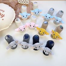 25ins立体公仔儿童隐形袜 点胶透气棉袜儿童袜子 学步地板袜 批发