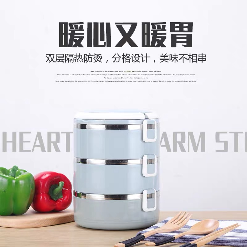 Caja de almuerzo térmica de acero inoxidable para oficina