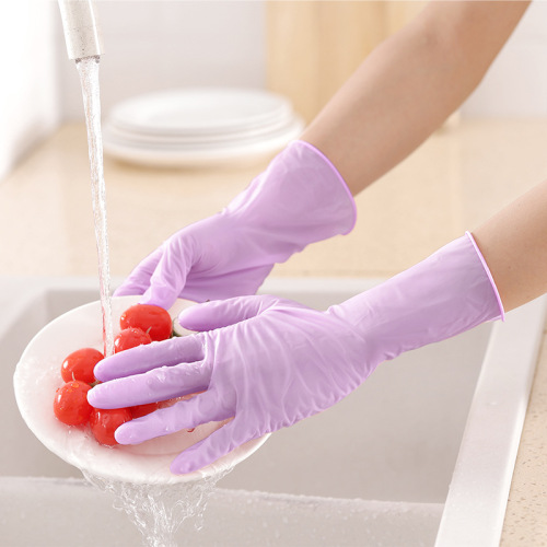 Food-grade extended latex kitchen dishwashing laundry durable cleaning disposable nitrile gloves