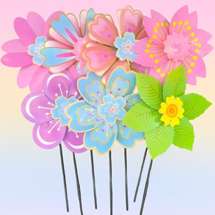 Spring Cherry Blossom Windmill Wholesale Scenic Spot Real Estate Wedding Outdoor Decoration Kidsren's Kindergarten Event Photography Props