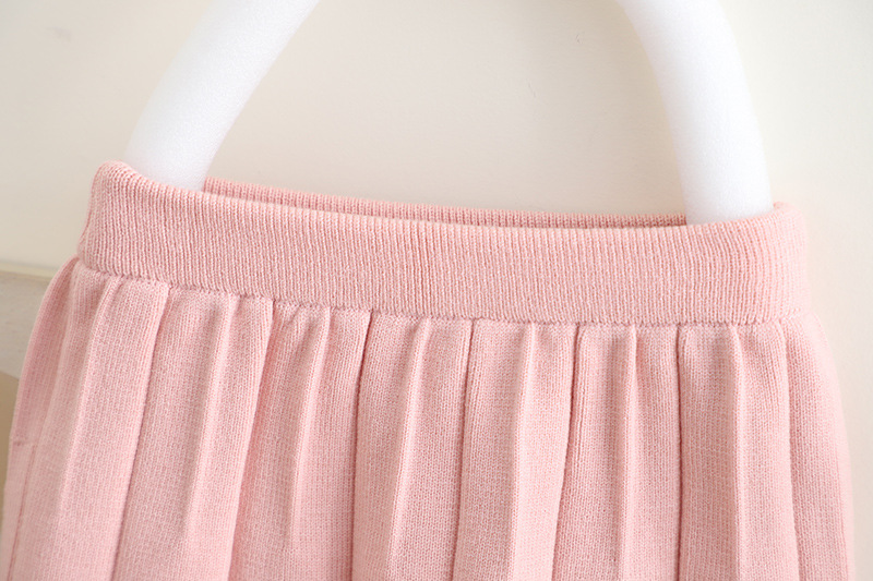 Girls' Sweater Western Love Jacquard Knitted Two Piece Set Autumn/Winter New Girl Korean Edition Pullover Skirt_voghion.com