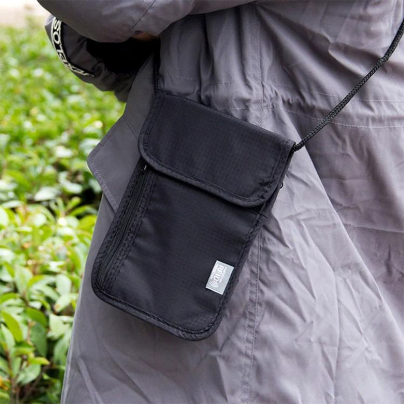 Новая дорожная сумка через плечо Amazon для паспорта, многофункциональная противоугонная сумка для удостоверения личности на шее, держатель для карт