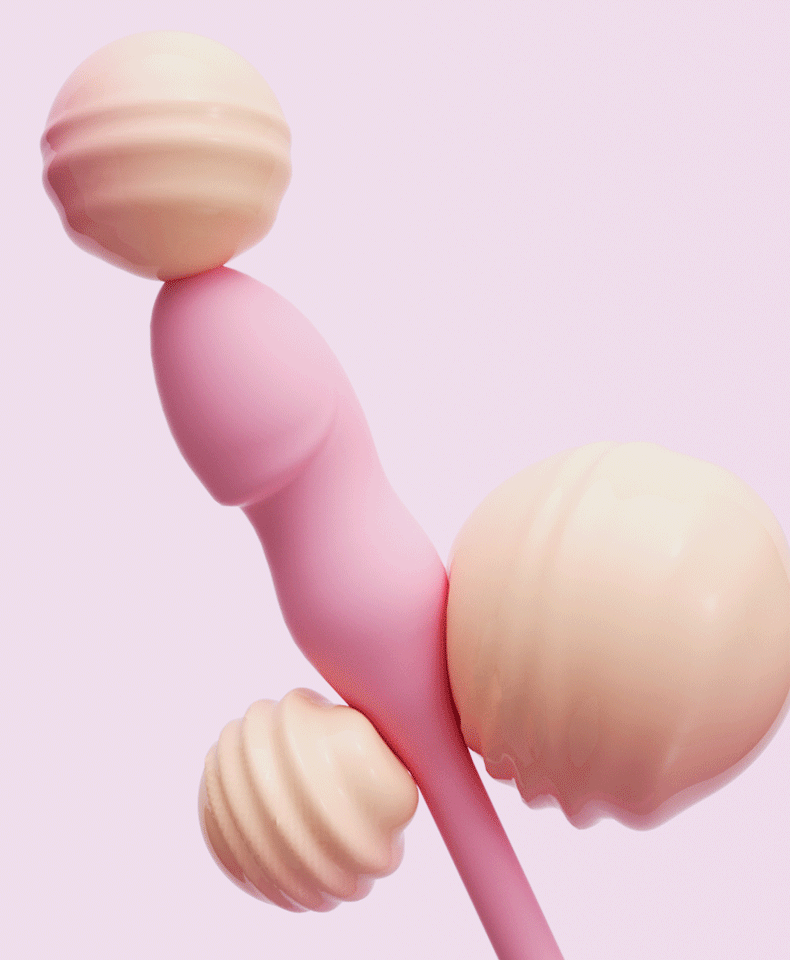 Remote Control Inflatable Vibrating Egg, Silicone Wearable Vibrator with Anal Plug Function, Pink — detail image 6