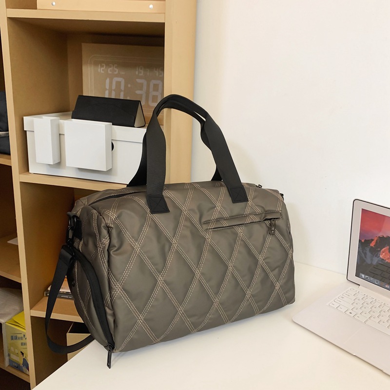 Bolsa de viaje de moda transfronteriza de un solo hombro bordada de diamante separación seca y húmeda bolsa de ejercicios bolsa de equipaje de almacenamiento independiente