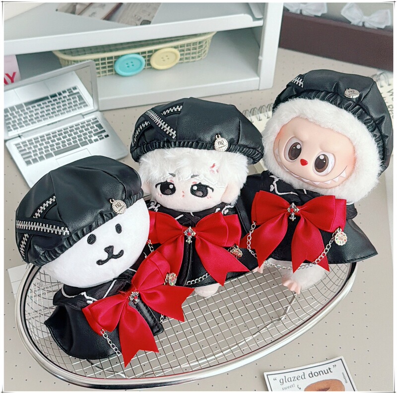 Labubu Costume Clothes 10cm Doll Clothes Shirley Bear Self-Deprecating Bear Gazi Sister Dimo Kt Big Silly Dog Shawl Hat