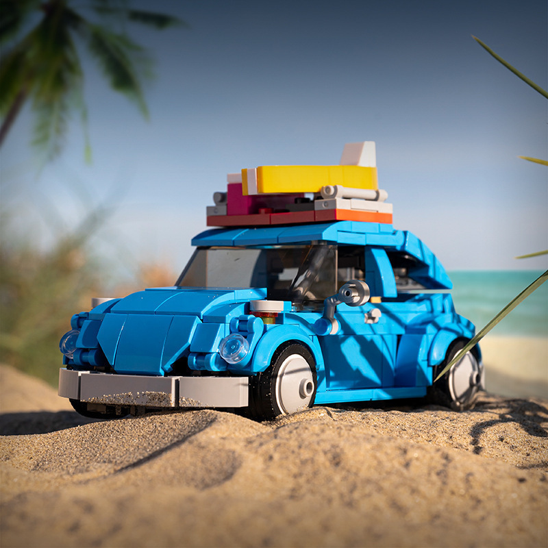 レゴPB品プラチナ旅行瓦缶サンタナコンテナ八格車の積み木玩具自動車モデルと互換性がある|undefined