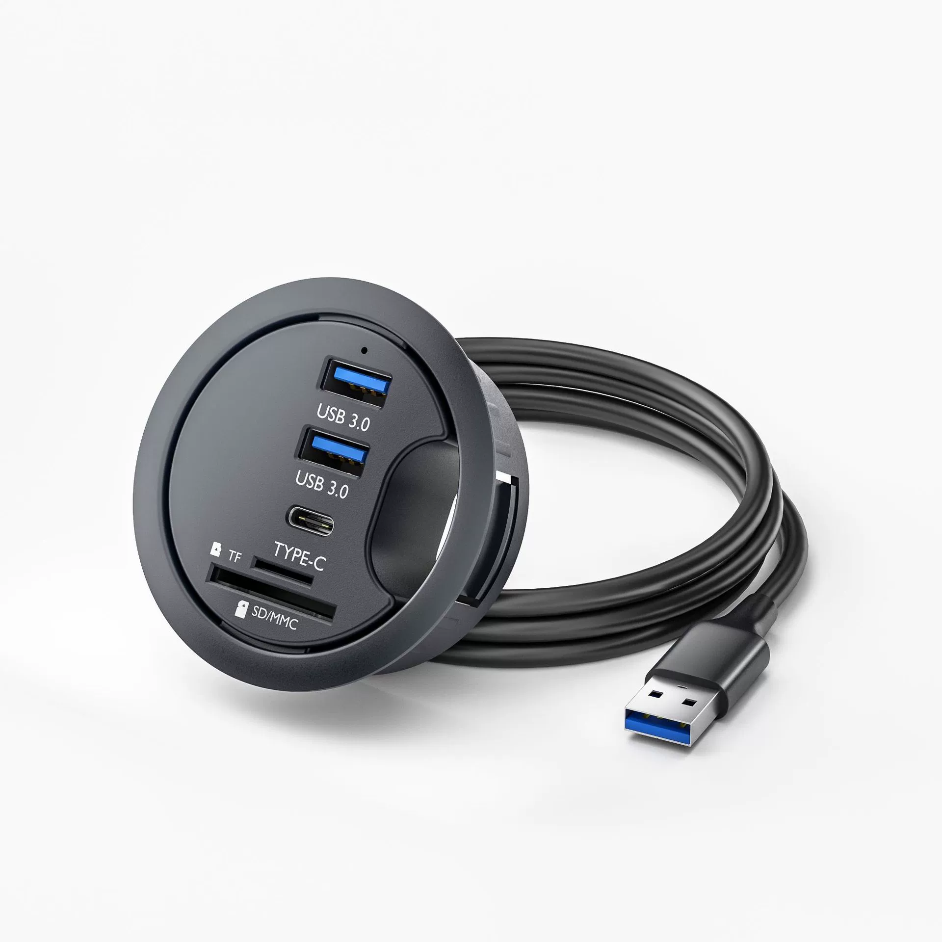 USB3.0 расширенный док-роуд-тип USB HUB расширение док-станция компьютер SD/TF кард-ридер хаб