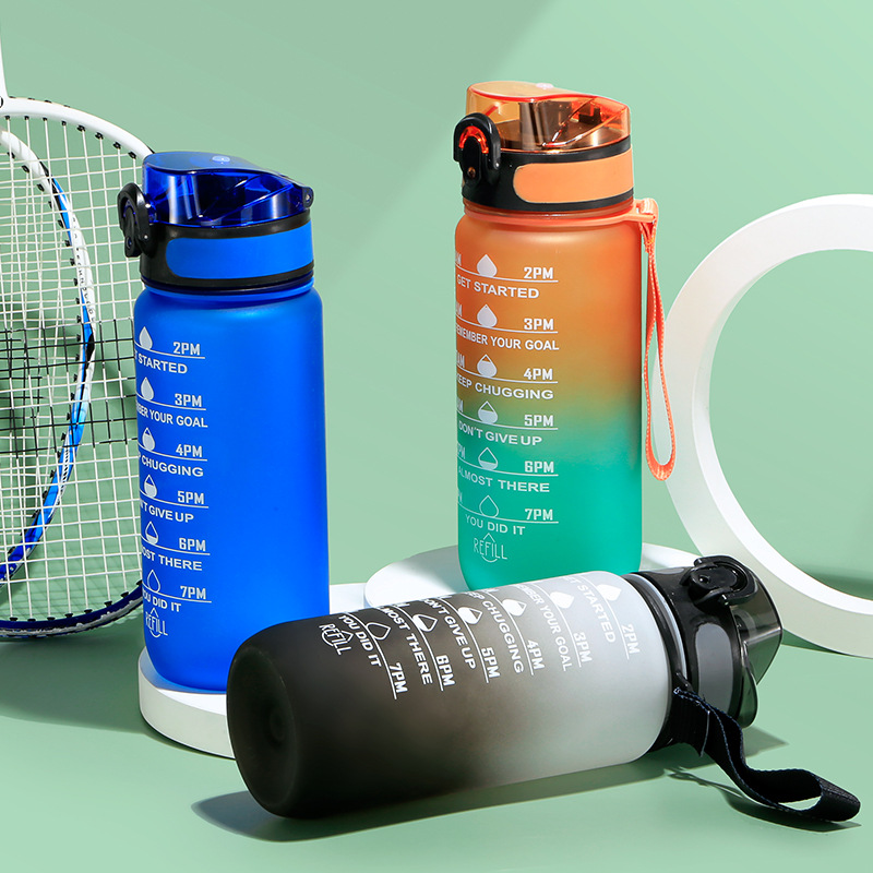 Taza espacial transfronteriza personalizada de alta capacidad y alto valor nominal Gradiente hervidor de agua a prueba de caídas de verano deportivo femenino taza de bebida directa