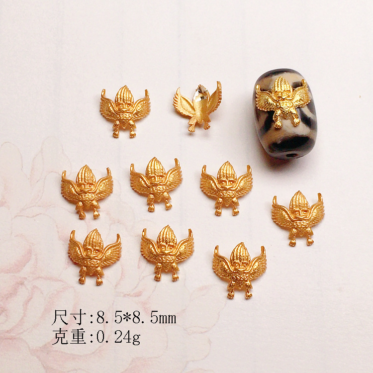 s925 Silver Plated Gold Patch Accessories Bracelet Necklace Bracelet Accessories diy Handmade Bead Semi-finished Products