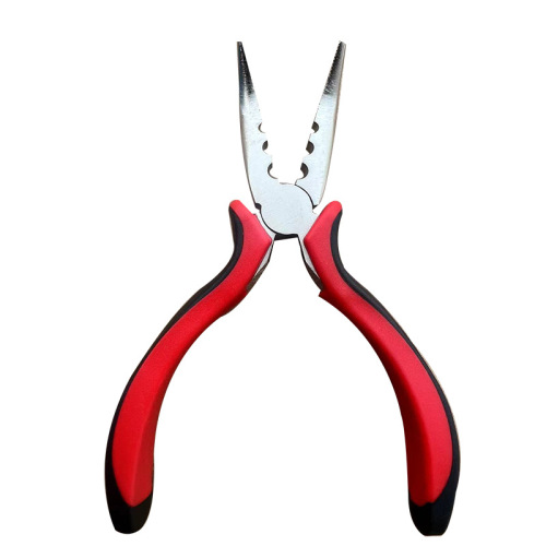 Manufacturer supplies 4.5 inch red and black handle hair clipper with plastic handle pointed pliers tool clamp