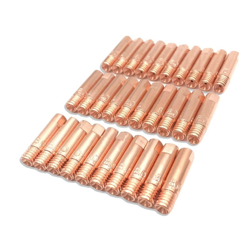 15AK导电嘴MIG气保焊枪配件保护咀导电咀0.8/1.0/1.2导电嘴30PCS