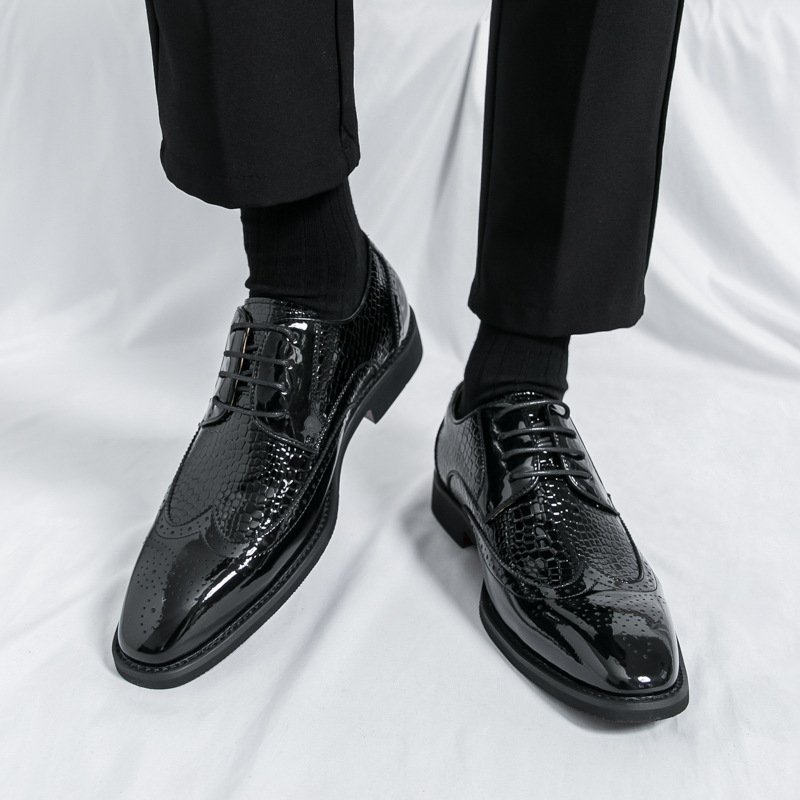 Men's Genuine Leather Formal Shoes With Height Increase For Men_voghion.com
