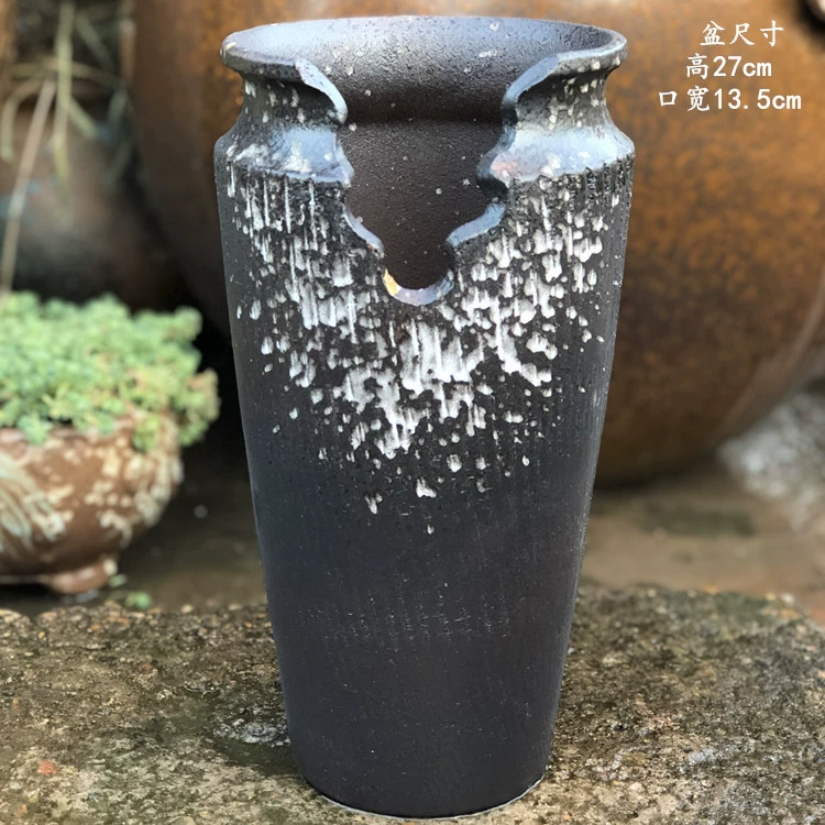  Handmade Cotton High Class, succulent old pile Flower Pot Purple Purple Purple Purgone Pot Purple Sand Pottery Tank Gap Ceramics Jade Pendant