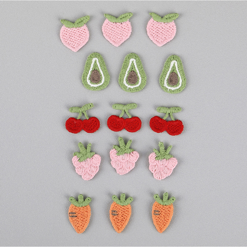 Matte small strawberry, hairgrip, accessory, tights, socks, sweater, with embroidery 4