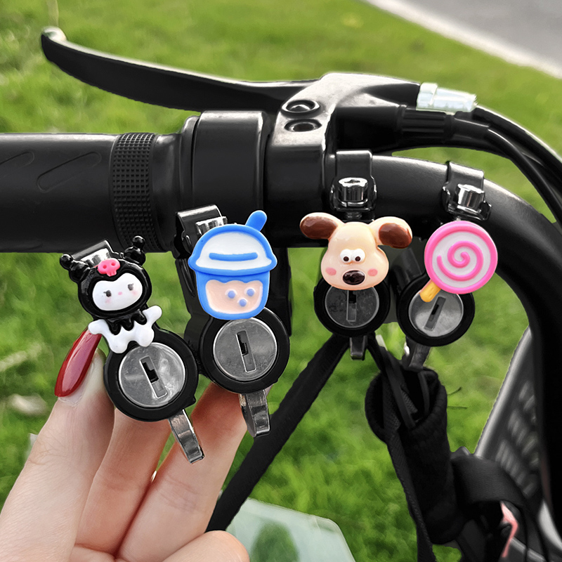 Electric car helmet lock anti-theft fixed hook cute cartoon motorcycle battery car safety helmet anti-theft lock universal