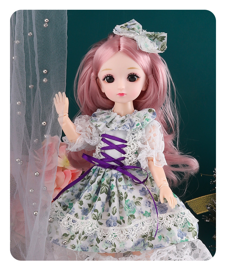 Poppenprinsessenset van 30 cm met 23 beweegbare gewrichten, BJD-aankleedpop op schaal 1/6, kinderspeelgoedcadeau, groothandel_voghion.com