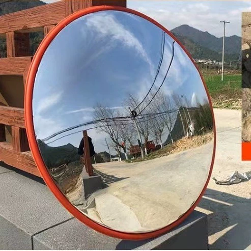 Светоотражающее зеркало 60 80 см 1 м дорожное вогнуто-выпуклое зеркало дорожное Угловое гаражное сферическое зеркало внутреннее и наружное зеркало