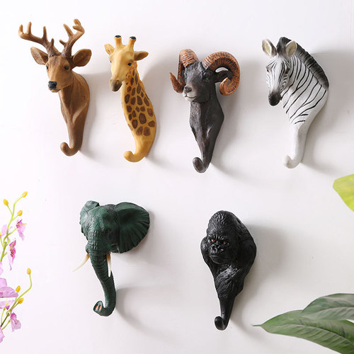 Factory sells American animal retro hooks, wall decorations, personalized pendants, home decoration three-dimensional resin crafts