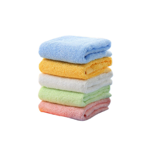Bamboo Fiber White Square Scarf Kindergarten Small Square Scarf Face Washing Children's Handkerchief Small Handkerchief Hand Towel Water Absorbent Small Towel Wholesale