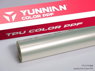 Dry and wet dual-use TPU car color change film in diamond blue, silver, purple, and gold, car wrap film, color PPF, cross-border factory wholesale (Auto Color Change Film) - tpu-pink-diamond-suitable-for-both-wet-and-dry-use-15215m