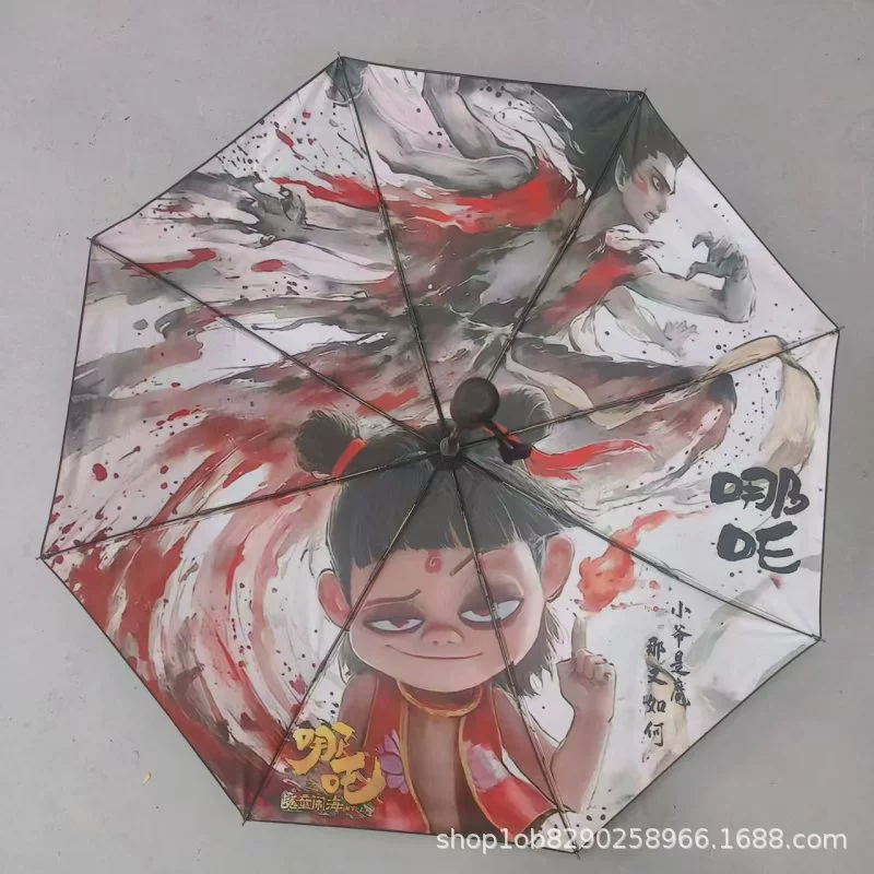 Painted high quality automatic windproof umbrella, fully automatic, sun protection