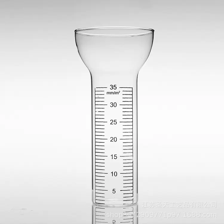 厂家直供手电筒玻璃量雨器户外雨水测量筒园林工具45*170规格齐全